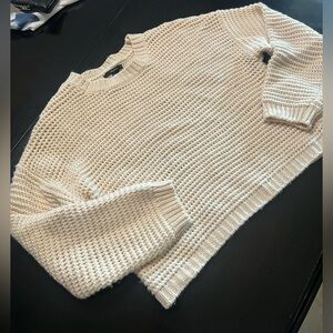 Forever 21 sz Large L Chunky knit Cream Sweater